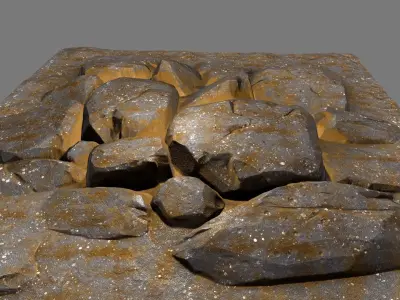floor rock 04 Low-poly 3D model