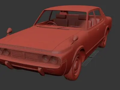 Toyota Crown Mk4 S60 sedan 1971 3D print model