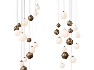 Rylee Globe Cluster Ceiling Pendant 3D model