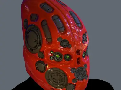 Gas mask helmet scifi Low-poly character art game space Low-poly 3D model purchase