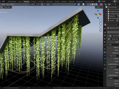 Jungle Vines geometry Node 3D Tudor 3D model