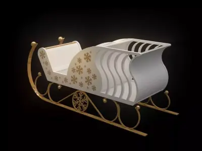Christmas sleigh 3D model buy