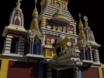 Gita Press Gate Low-poly 3D model