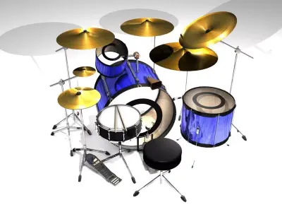Drum Set tube with telescope 3D model
