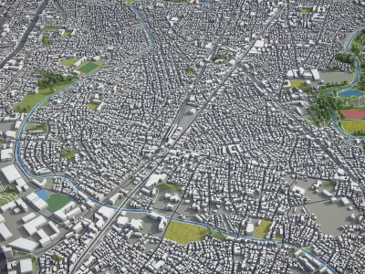 Tokyo - Suginami Low-poly 3D model