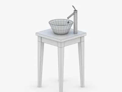 1591 - Sink Low-poly 3D model