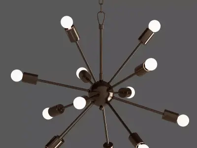 Sputnik Chandelier 60 12 3D model