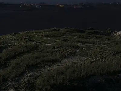 Mountain top in the night 3D model