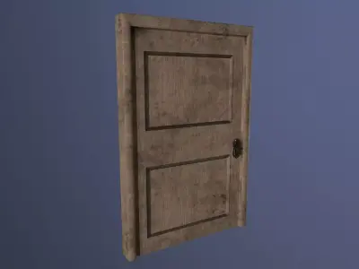 Damage Door Free low-poly 3D model