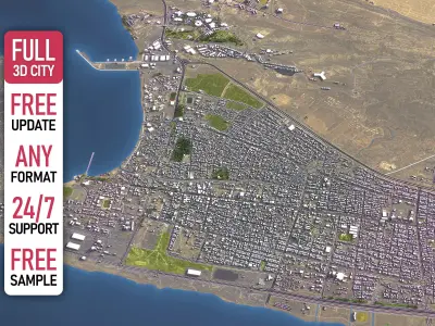 Chabahar - 3D City Model Low-poly 3D model