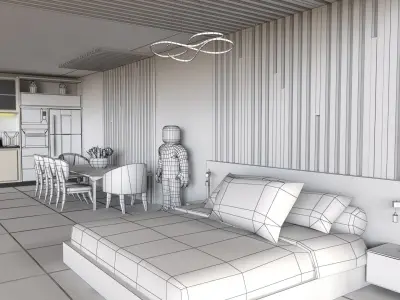 Interior Lowpoly 3D Model 3D model