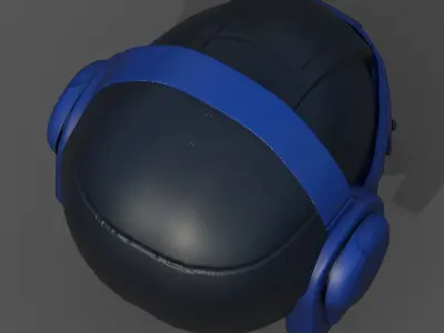 Helmet scifi fantasy futuristic military Scifi  Low-poly 3D model get