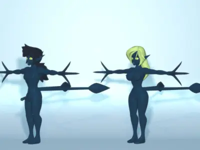 Acheron Abyssian Nude Low-poly 3D model