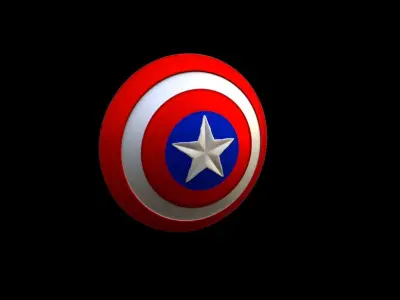Captain america shield 3D model