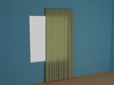 Modular Curtain Pack Low-poly 3D model