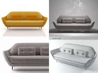 FAVN four different sofas 3D model