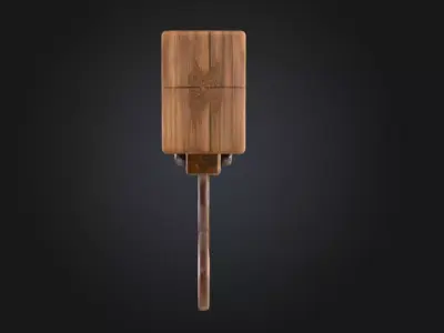 Medieval Sack Hanger Low-poly 3D model