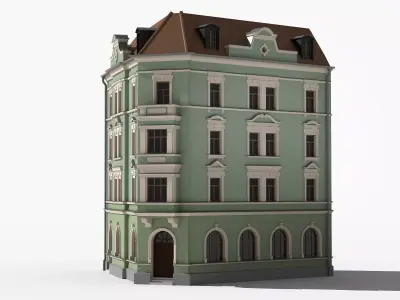 European residence 03 Low-poly 3D model
