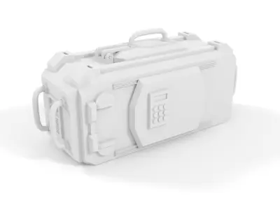 Sci-Fi Lab Hydroponic Science Crate Low-poly 3D model