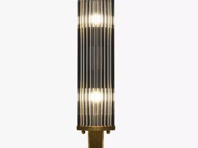 Art Deco style brass and glass wall sconce 3D model