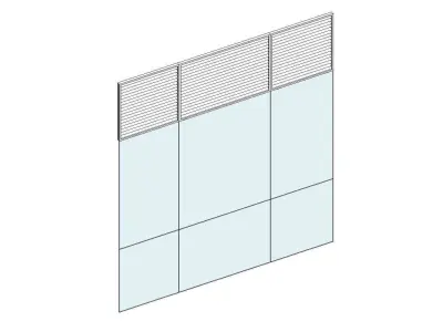 Louvre Curtain Wall Panel 3D model