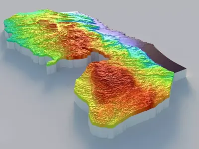 Palestine Terrain Country 3D model