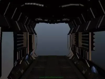 Sci-Fi Hallway 3D model get