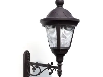 Street lights lighting 3D model
