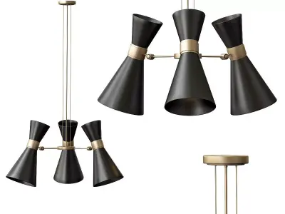 Delightfull cairo chandelier 3 lamp 3D model