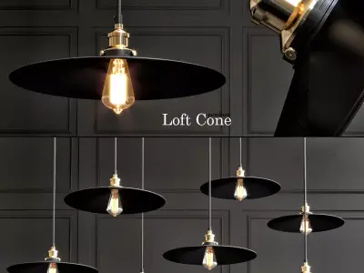 Loft Cone Pendant 36 3D model