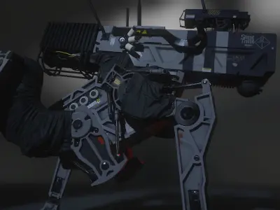 Keloid - Mecha War Head Robot 3D model