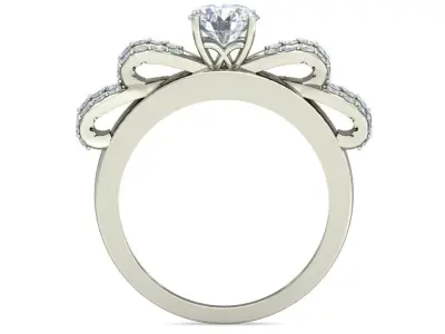 Women Wedding Engagement Ring 3D print model 19