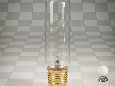 Lightbulb - T10 Tube Vintage Edison Bulb Low-poly 3D model