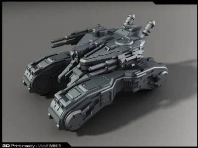 MK1-Tank 3D Print futuristic tank 3D print model