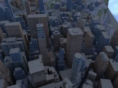 New york city Low-poly 3D model