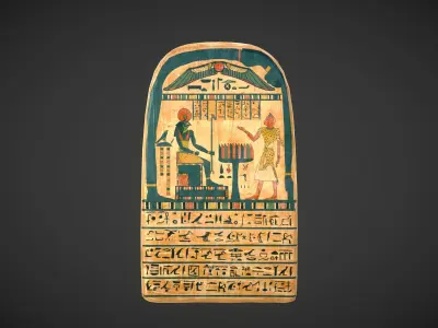 Egypt Stele Low-poly 3D model