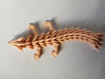 Flexi SciFi Mecha Dragon Highly Detailed Print in Place Edition 3D print model