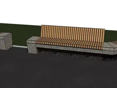 3D model of benches 3D model