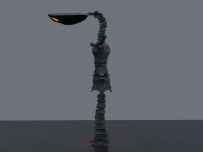 Robo Lampo Sci-fi  Low Poly fantasy character PBR Rigged Low-poly 3D model