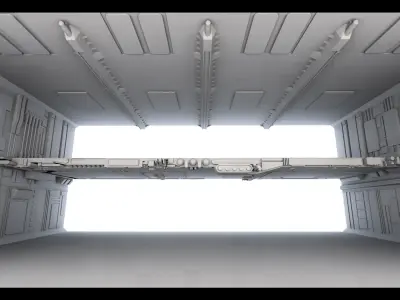 Sci-Fi Hanger- 03- High detail 3d models 3D model