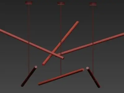 Minimalist Nordic Art Deco Pendant Lamp 3D model