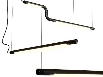 Pipeline CM2 LED Linear Suspension Light Low-poly 3D model