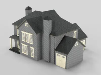 British House Design 17T2  Low-poly 3D model