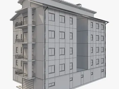 Apartment Building 10 3D model