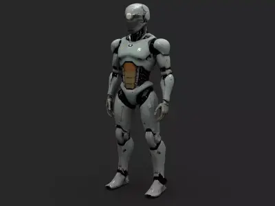 Humanoid Robot Rig 2 Low-poly 3D model