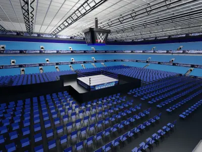 WWE SmackDown Arena Low-poly 3D model