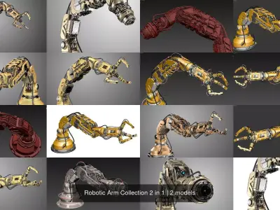 Robotic Arm Collection 2 in 1 3D Model Pack