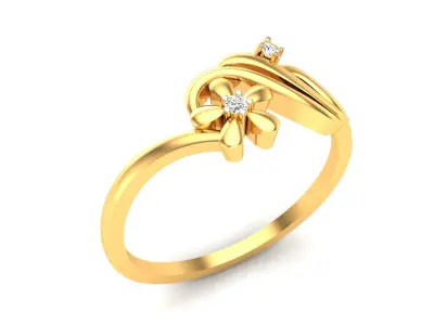 Diamond Ring For Women 3d Print Model 3D print model 68