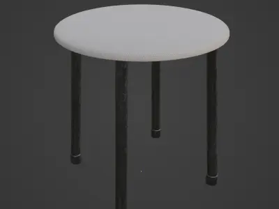Steel Stool E 05 3D model