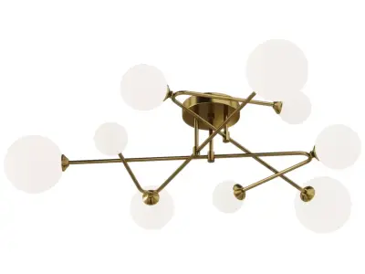Sputnik Ceiling Lamp Low-poly 3D model
